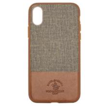 Чехол для iPhone X Santa Barbara Virtuoso силикон+кожа (Коричневый) Чехол для iPhone X Santa Barbara Virtuoso силикон+кожа (Коричневый)