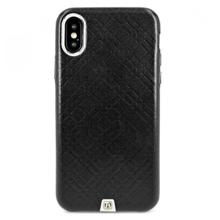 Чехол для iPhone X iCarer Кожаная накладка (Черный) Чехол для iPhone X iCarer Кожаная накладка (Черный)