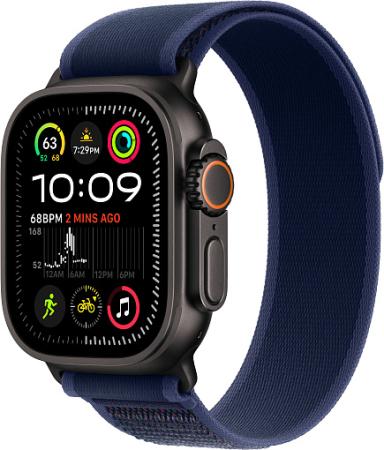Apple Watch Ultra 2 (2024) 49mm Black Titanium Case with Blue Trail Loop (S/M) Apple Watch Ultra 2 (2024) 49mm Black Titanium Case with Blue Trail Loop (S/M)