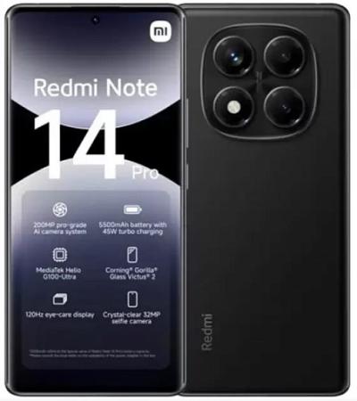 Смартфон Xiaomi Redmi Note 14 Pro 12/512 Гб, черный Смартфон Xiaomi Redmi Note 14 Pro 12/512 Гб, черный