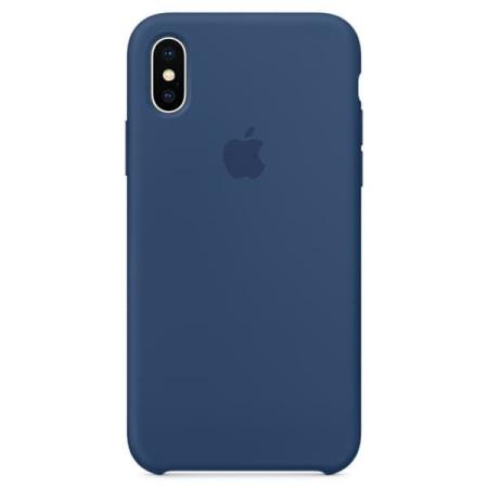 Чехол для iPhone X Силиконовый , цвет «тёмный кобальт» Чехол для iPhone X Силиконовый , цвет «тёмный кобальт»