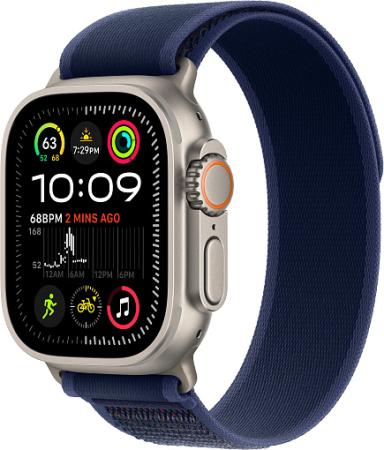 Apple Watch Ultra 2 (2024) 49mm Natural Titanium Case with Blue Trail Loop (M/L) Apple Watch Ultra 2 (2024) 49mm Natural Titanium Case with Blue Trail Loop (M/L)