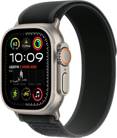 Apple Watch Ultra 2 (2024) 49mm Natural Titanium Case with Black Trail Loop (S/M) Apple Watch Ultra 2 (2024) 49mm Natural Titanium Case with Black Trail Loop (S/M)