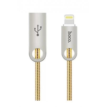 USB кабель Hoco U8 Zinc alloy metal charging cable Lightning (gold) USB кабель Hoco U8 Zinc alloy metal charging cable Lightning (gold)