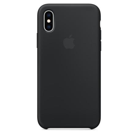 Силиконовый чехол для iPhone XS, цвет черный Силиконовый чехол для iPhone XS, цвет черный
