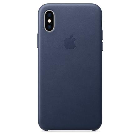 Кожанный чехол для iPhone XS, цвет темно-синий Кожанный чехол для iPhone XS, цвет темно-синий