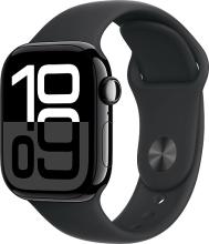 Apple Watch Series 10 42mm Jet Black Aluminum Case with Sport Band, Black Apple Watch Series 10 42mm Jet Black Aluminum Case with Sport Band, Black