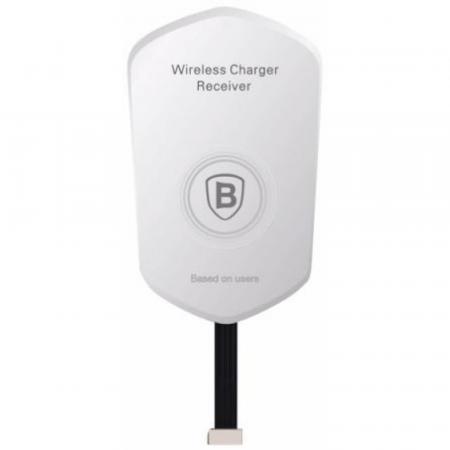 Переходник Baseus QI wireless charging receiver Apple Gray and white дя беспроводной зарядки Переходник Baseus QI wireless charging receiver Apple Gray and white дя беспроводной зарядки