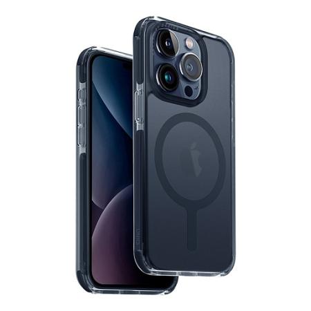 Чехол Uniq Combat Antifingerpint для iPhone 15 Pro Smoke Blue синий Чехол Uniq Combat Antifingerpint для iPhone 15 Pro Smoke Blue синий