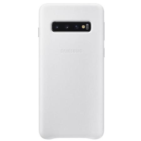 Кожаный чехол Leather Cover Samsung S10 белый Кожаный чехол Leather Cover Samsung S10 белый