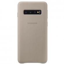 Кожаный чехол Leather Cover Samsung S10 серый Кожаный чехол Leather Cover Samsung S10 серый