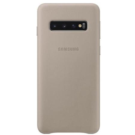 Кожаный чехол Leather Cover Samsung S10 серый Кожаный чехол Leather Cover Samsung S10 серый