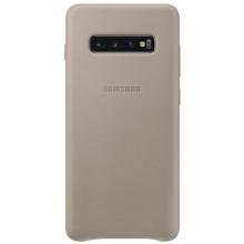 Кожаный чехол Leather Cover Samsung S10 Plus серый Кожаный чехол Leather Cover Samsung S10 Plus серый