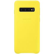 Кожаный чехол Leather Cover Samsung S10 желтый Кожаный чехол Leather Cover Samsung S10 желтый