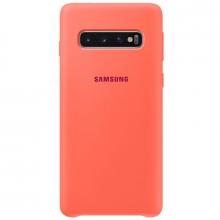 Чехол Samsung Silicone Cover для Galaxy S10 черный розовый Чехол Samsung Silicone Cover для Galaxy S10 черный розовый
