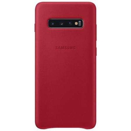 Кожаный чехол Leather Cover Samsung S10 Plus красный Кожаный чехол Leather Cover Samsung S10 Plus красный