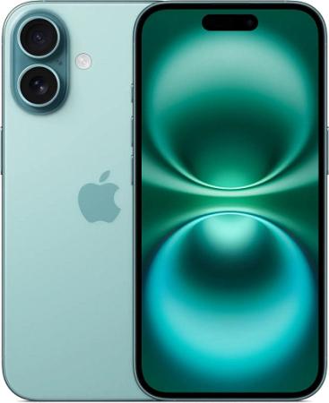 Смартфон Apple iPhone 16 128GB, Teal (зеленый) Смартфон Apple iPhone 16 128GB, Teal (зеленый)