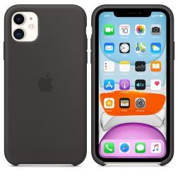 Силиконовый чехол для iPhone 11, чёрный