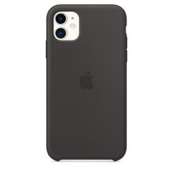 Силиконовый чехол для iPhone 11, чёрный