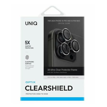 Защита объектива камеры UNIQ OPTIX IPHONE 16 Pro/ 16 Pro Max, прозрачный (CLEAR) Защита объектива камеры UNIQ OPTIX IPHONE 16 Pro/ 16 Pro Max, прозрачный (CLEAR)