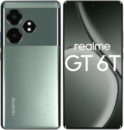 Смартфон Realme GT 6T 12/256 ГБ, зелёный Смартфон Realme GT 6T 12/256 ГБ, зелёный