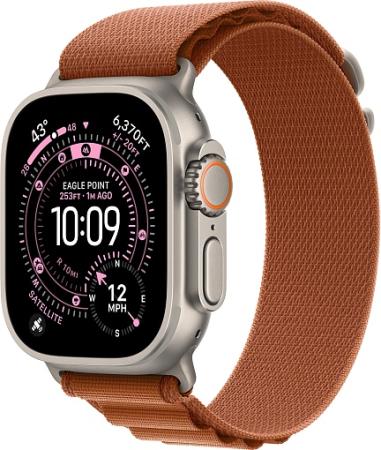 Apple Watch Ultra 3 (2025) 49mm Natural Titanium Case with Terra Cotta Alpine Loop Apple Watch Ultra 3 (2025) 49mm Natural Titanium Case with Terra Cotta Alpine Loop