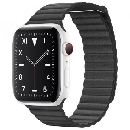 Apple Watch S5 44mm (Cellular) White Ceramic Case / Black Leather Loop Apple Watch S5 44mm (Cellular) White Ceramic Case / Black Leather Loop