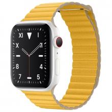 Apple Watch S5 44mm (Cellular) White Ceramic Case / Meyer Lemon Leather Loop Apple Watch S5 44mm (Cellular) White Ceramic Case / Meyer Lemon Leather Loop